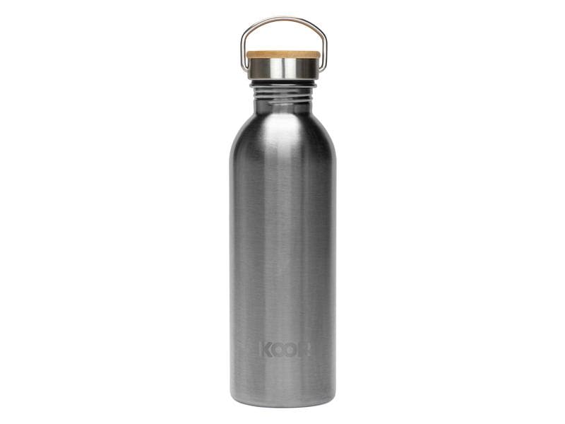 KOOR Trinkflasche Acciaio Legno 1 L Einwandige Trinkflasche