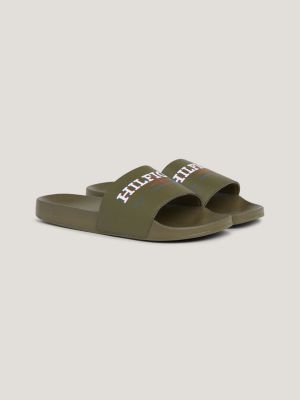 Chinelo de piscina com tira de logotipo