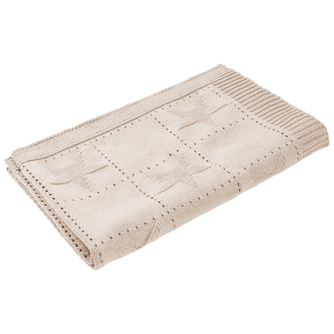 Topomini Strickdecke mit Sternen beige