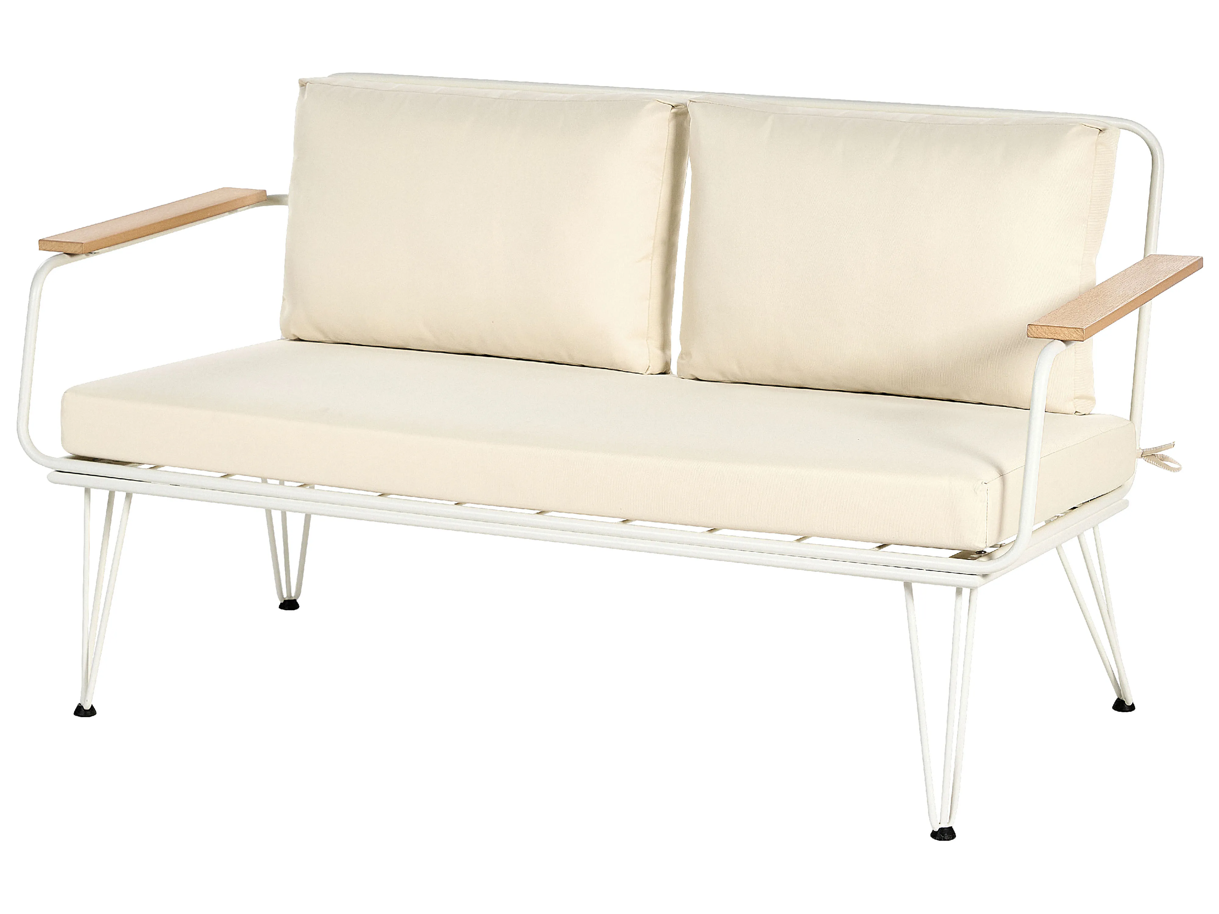 Loungeset met tafel 4-zits MONTESILVANO Metaal Lichtbeige