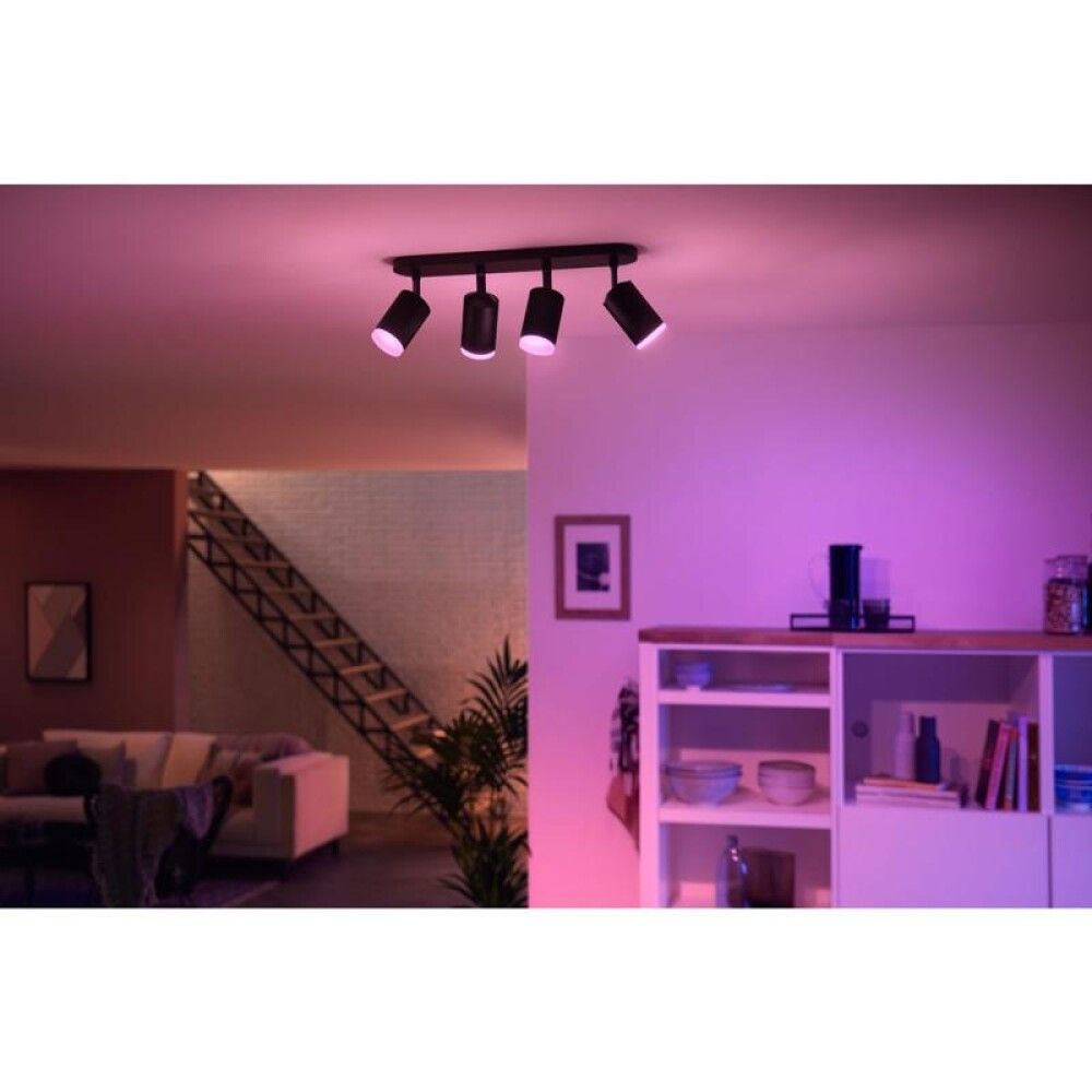 SPOTLAMPE PHILIPS HUE ARGENTA 3XGU10 5,7W SVART