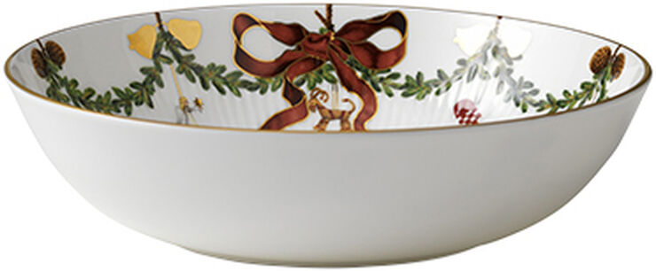 Royal Copenhagen Stjerne Riflet Jul 175 cl. Skål Hvid