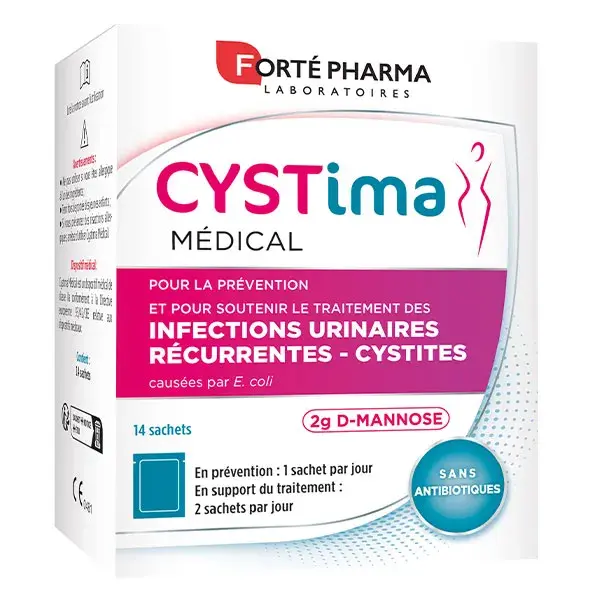 Forté Pharma Cystima Medical Infecções do Trato Urinário Cistite D-Manose 14 sachês
