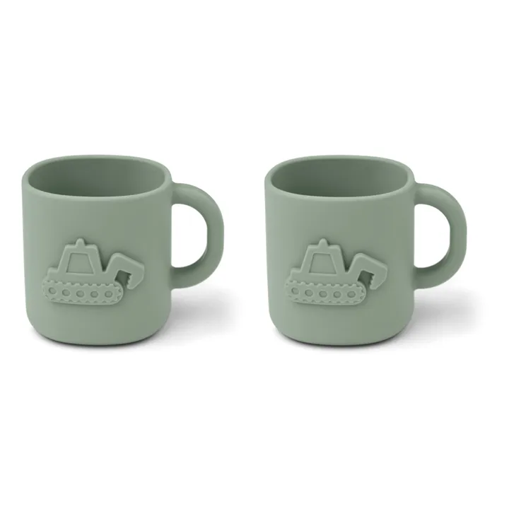 Liewood Tasses en silicone Chaves - Set de 2 | Faune green