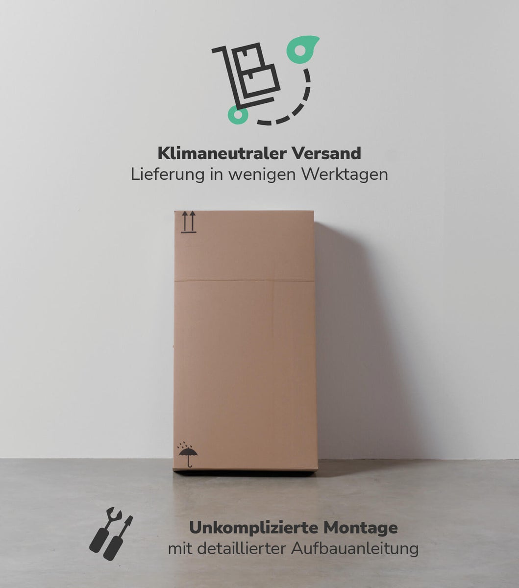 mokebo badkamer hoge kast 'The Captain', badkamerkast in 180x33x34 (HxBxD in cm) in wit