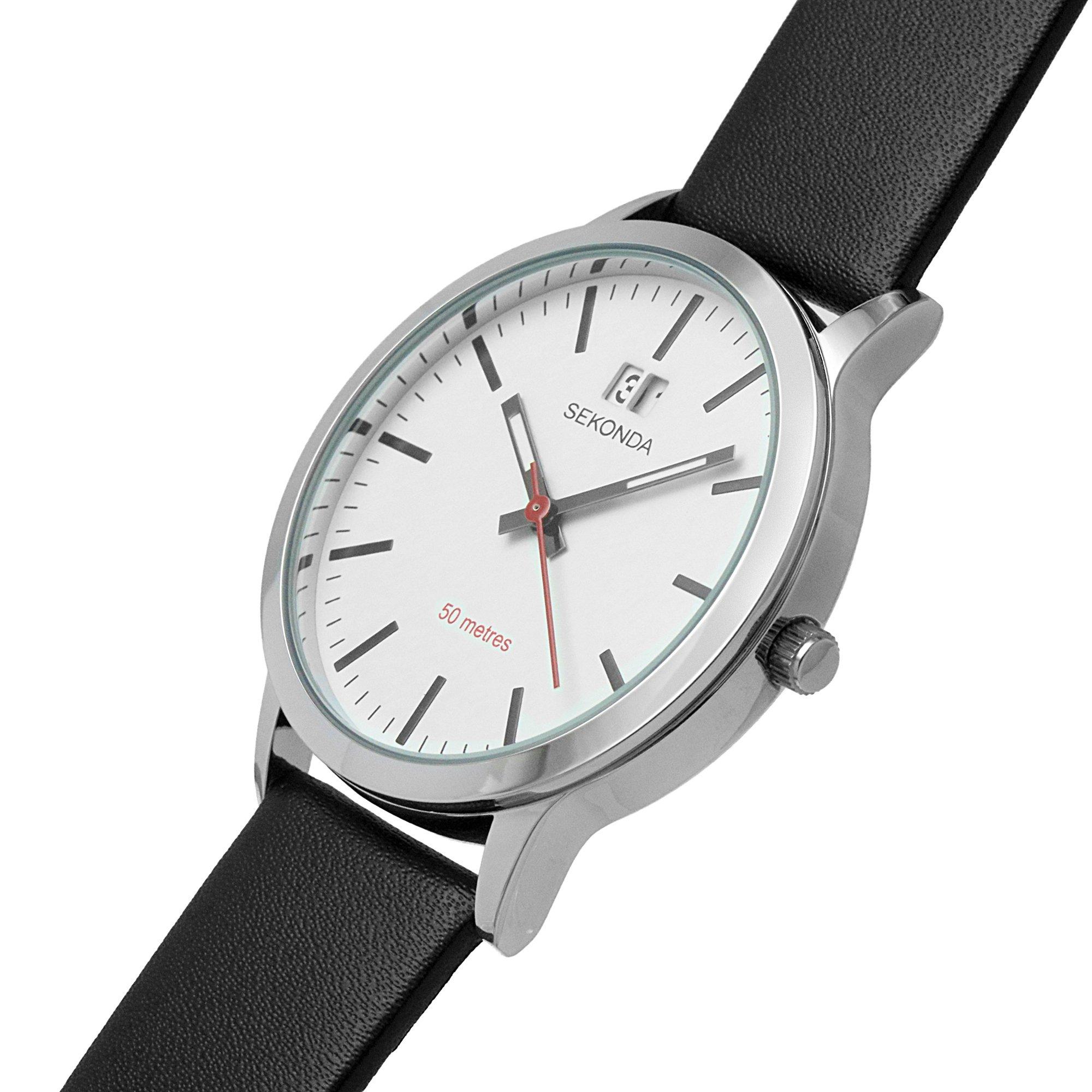 Sekonda Nordic 40mm Silver Watch Round Case White Dial