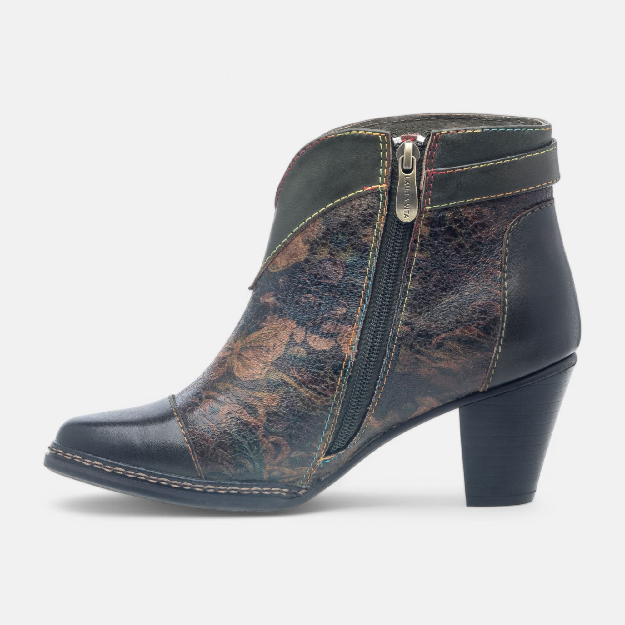 Bottines à talon Femme kaki