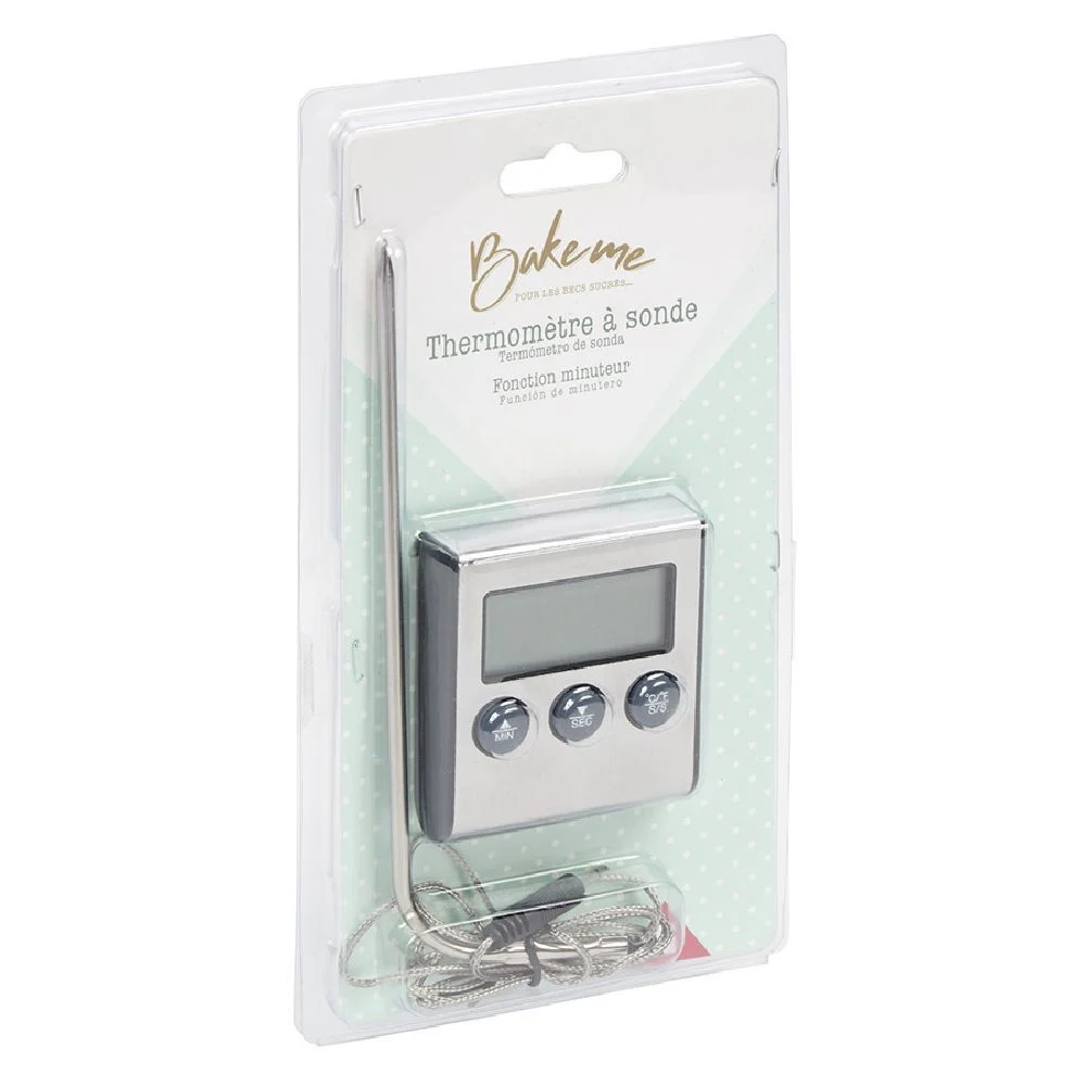 Thermomètre de cuisine à sonde avec minuteur