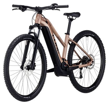VTT Électrique Semi-Rigide Cube Reaction Hybrid Performance 500 Trapeze Shimano Alivio 9V 500 Wh 29'' Marron Metallic