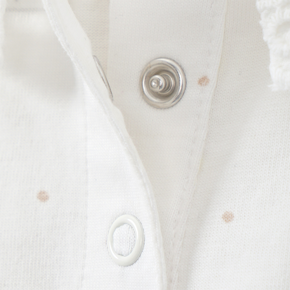 Topomini Newborn Langarmshirt mit Spitzenkragen weiss