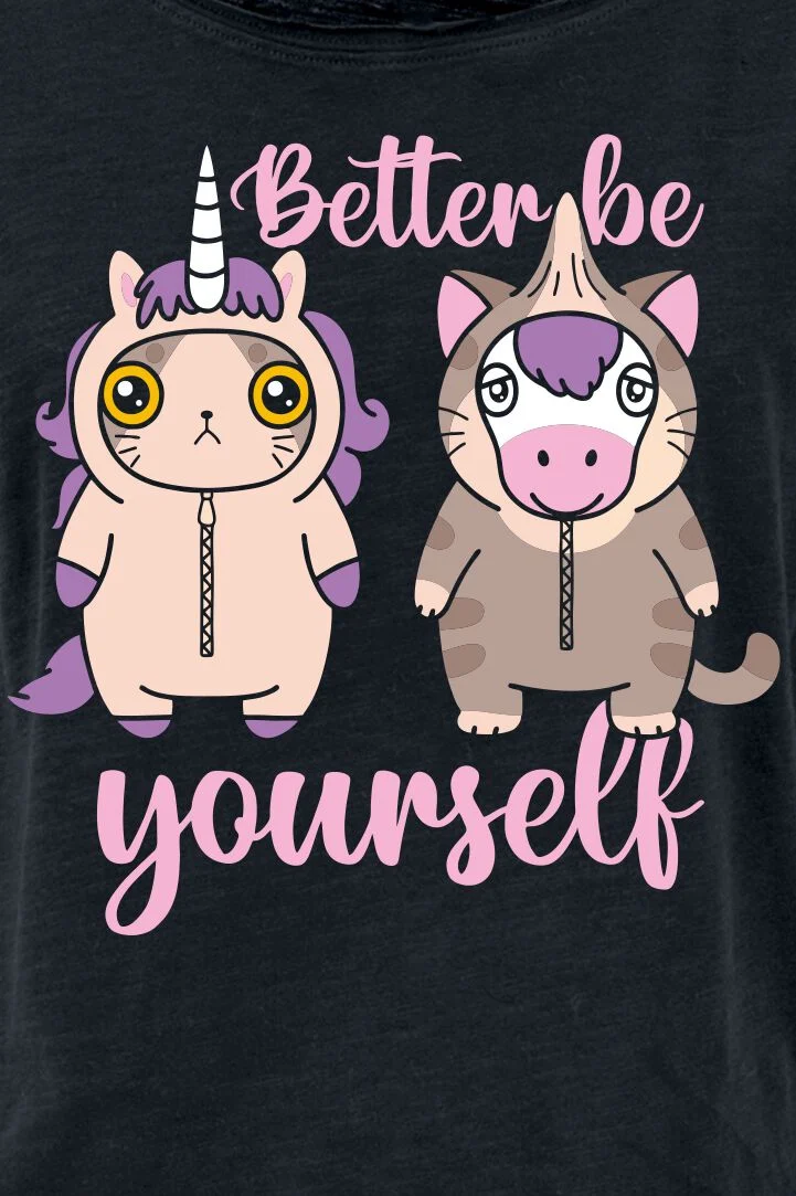 Unicorn - Cat - Better Be Yourself | Tierisch T-Shirt Manches courtes