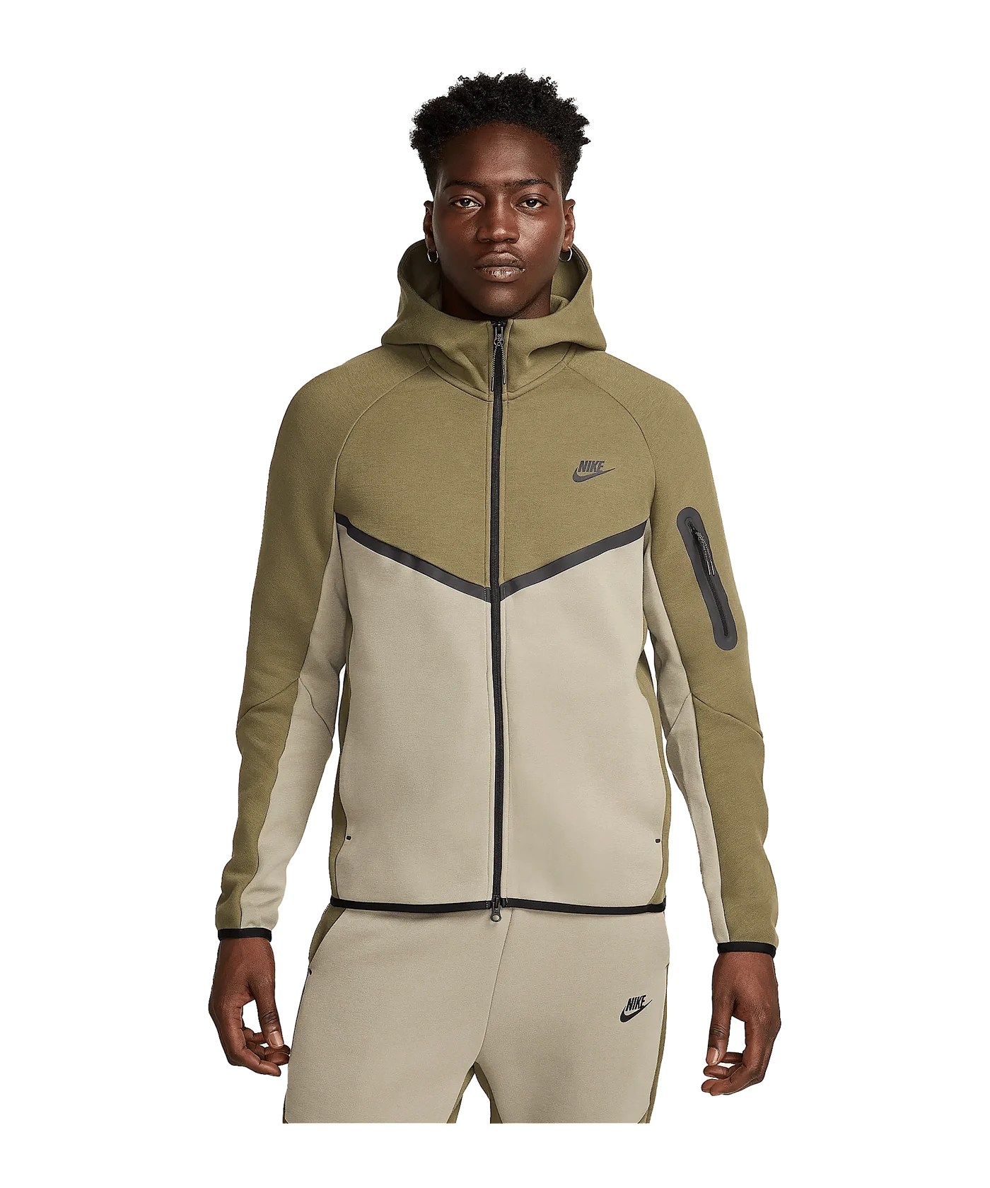 Nike Tech Fleece Full-Zip Windrunner Kapuzenjacke Grün F222