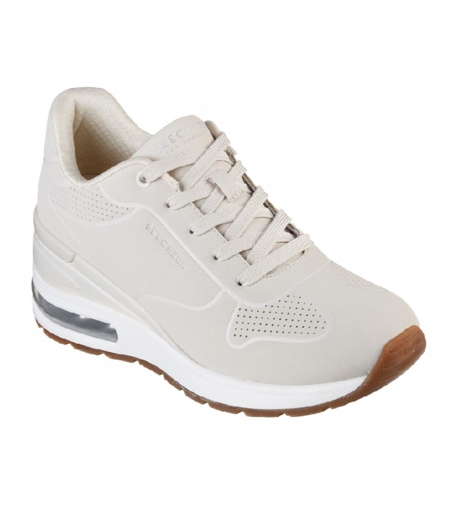 Tênis Skechers Million Air Lifted, Off-White - Altura do salto: 6,5 cm -
