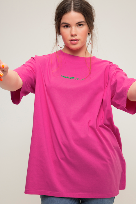 Oversize-Shirt, Writing-Print, Rundhals, Halbarm