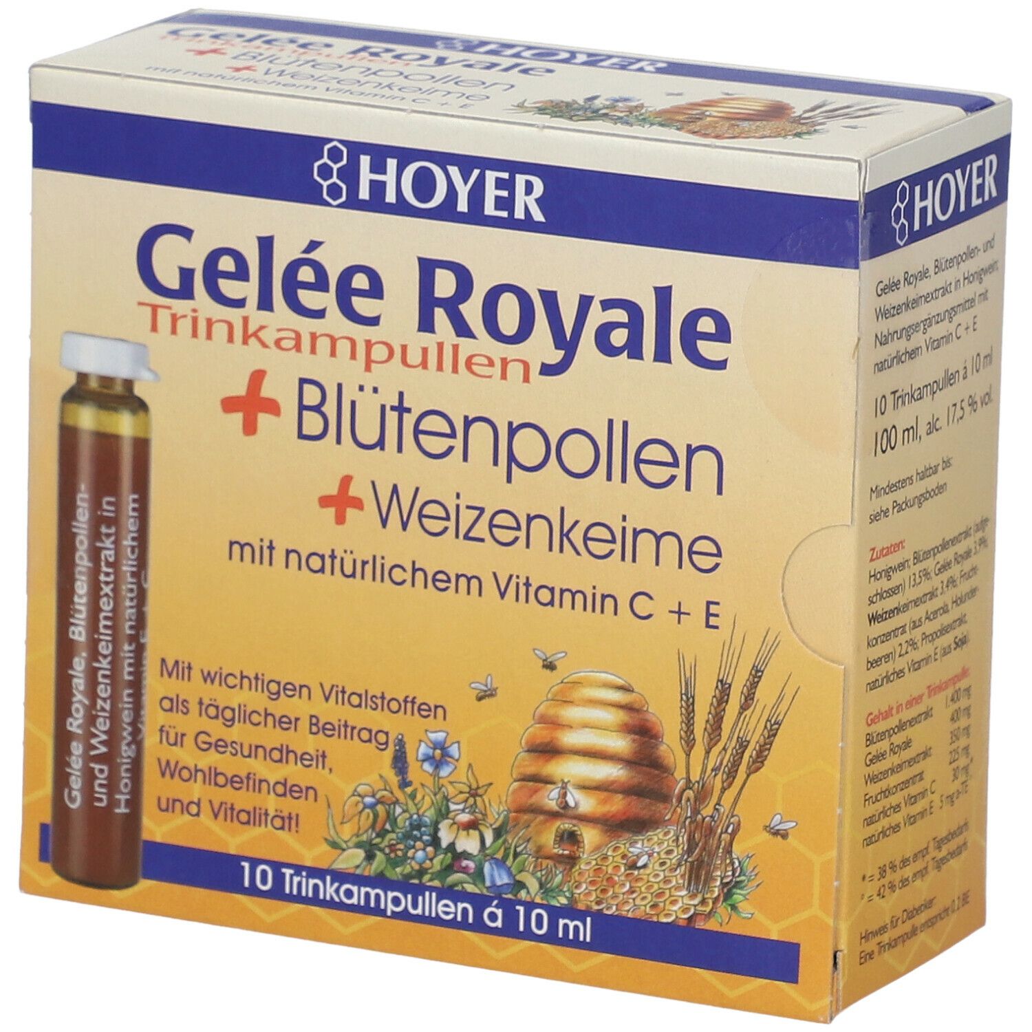 Hoyer Gelée Royale mit Blütenpollen und Weizenkeimen