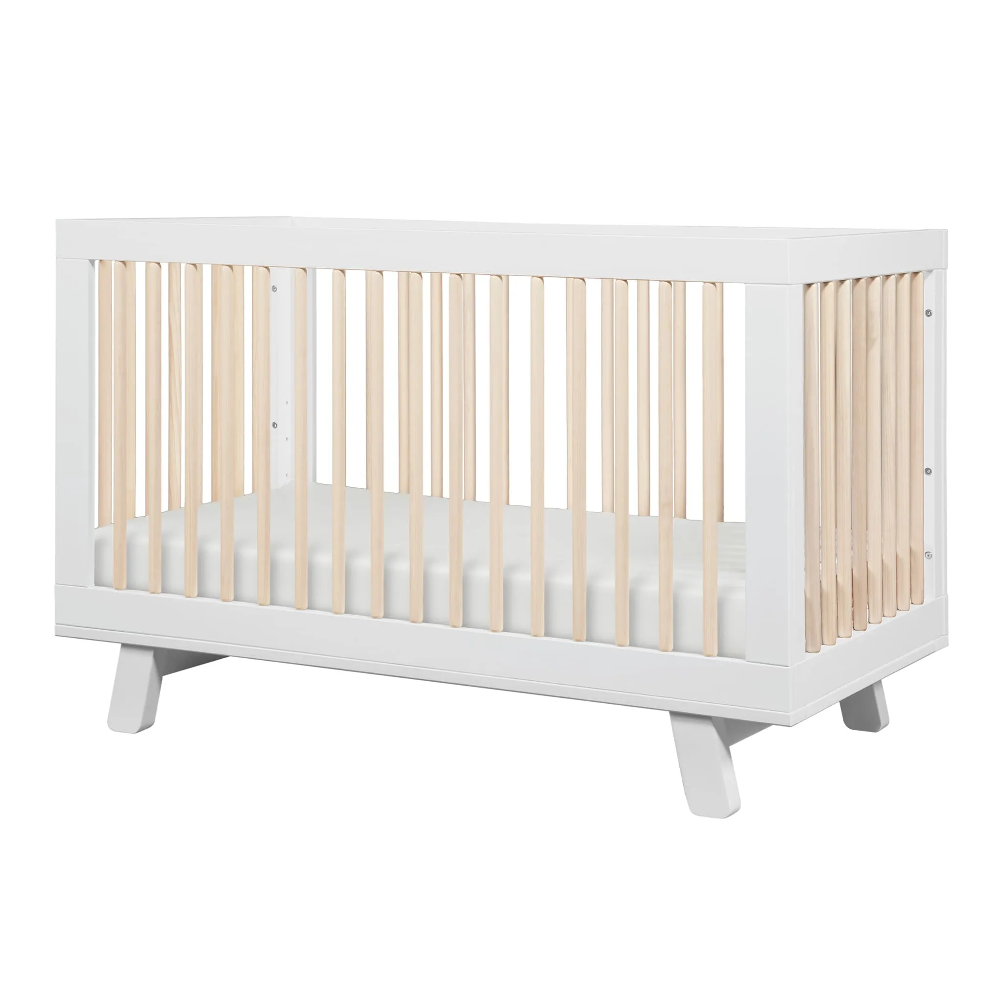 Babyletto Couchette Convertible 3 en 1 Hudson - Blanc  Naturel Lavé