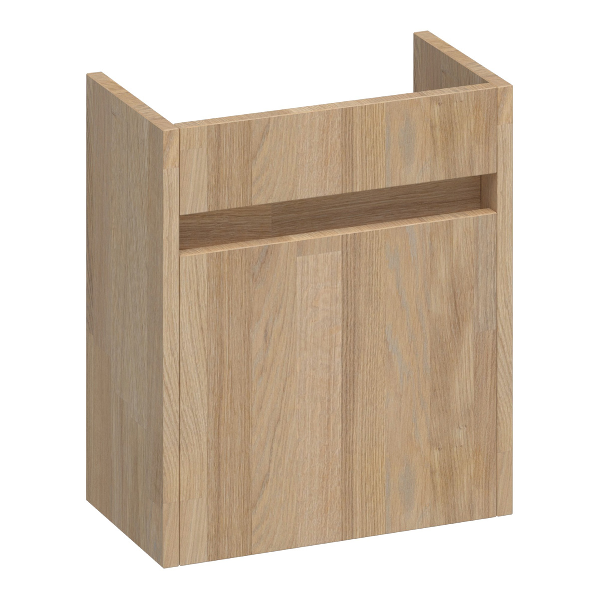Brauer Adore fonteinkast 40cm met 1 deur rechtsdraaiend vingerlas eiken grijs