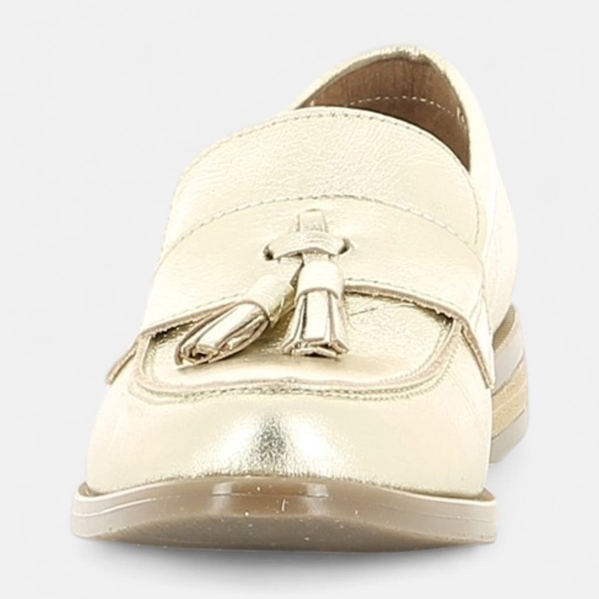Mocassins Femme en cuir or