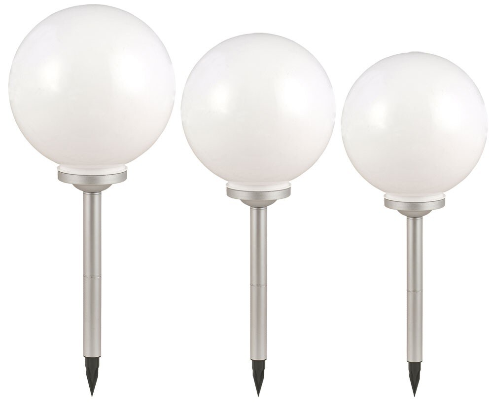 3er Set LED Solarleuchten für den Außenbereich