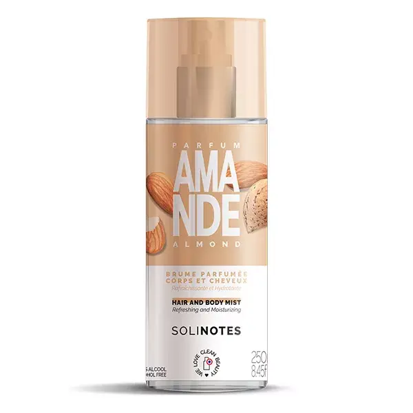 Spray corporal Solinotes com aroma de amêndoas 250ml