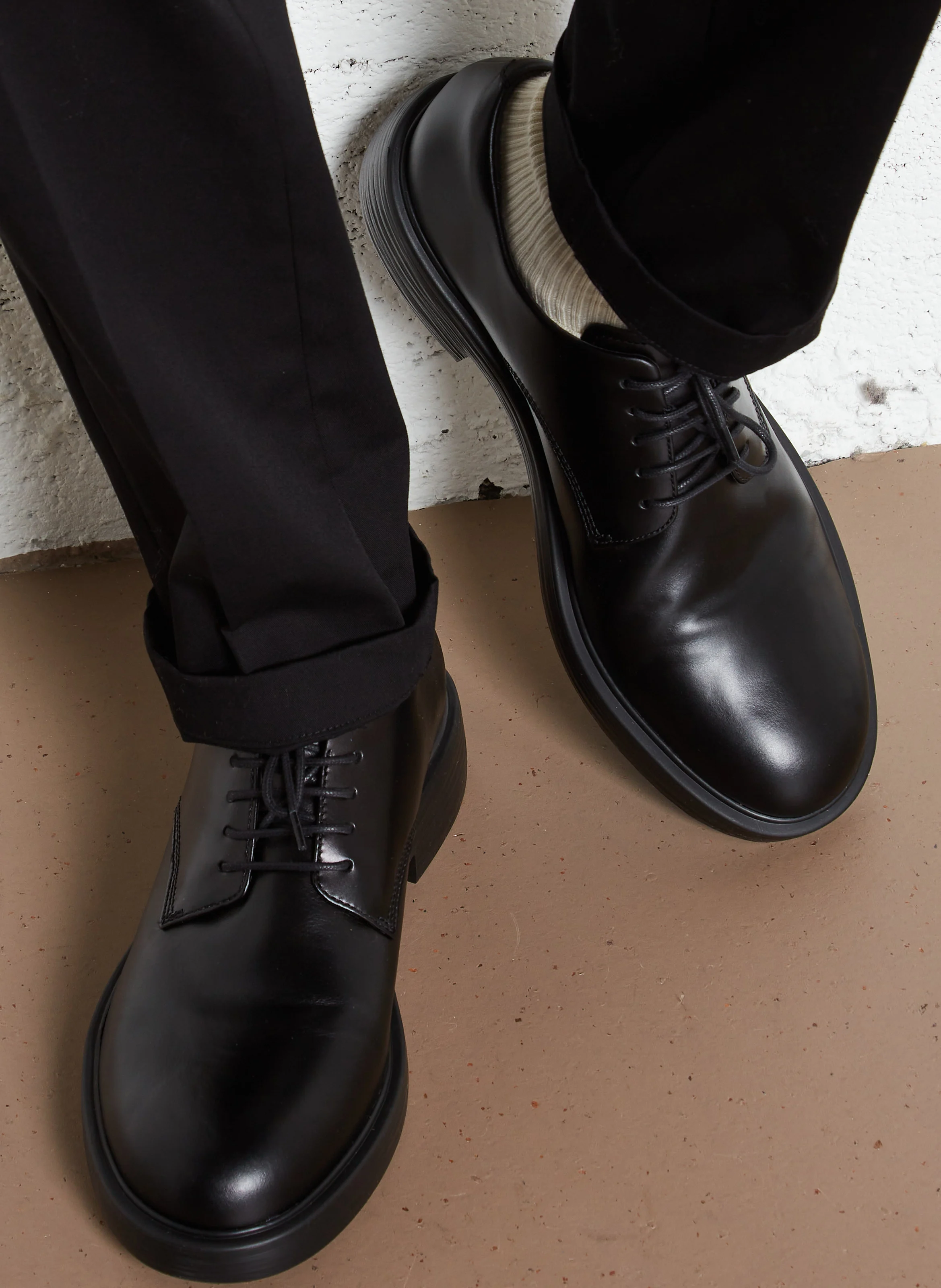 DEAN - Mocassins bout rond en cuir | Noir