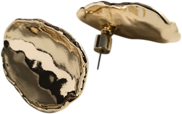 MANGO Textured earrings Gold