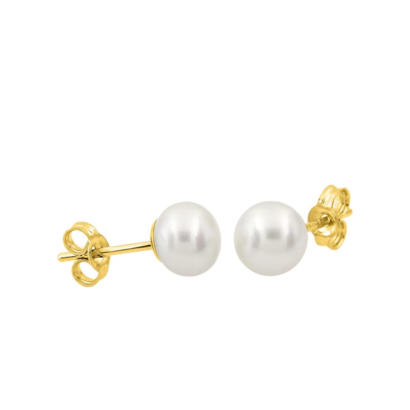 Boucles d'oreilles femme - perle - Or 9 Carats
