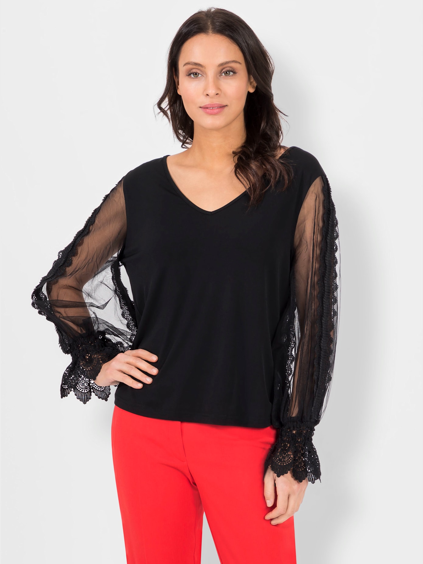 T-shirt à manches longues manches extravagantes