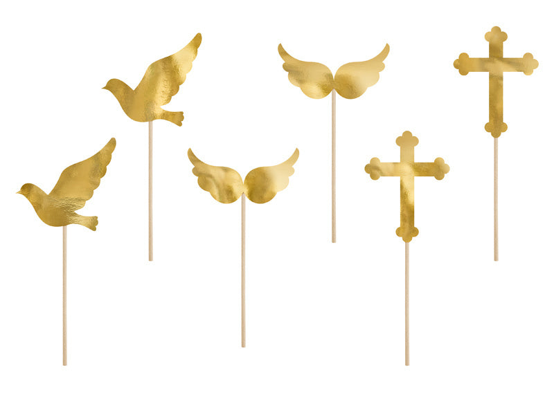 Caketopper Communie 11cm 6st