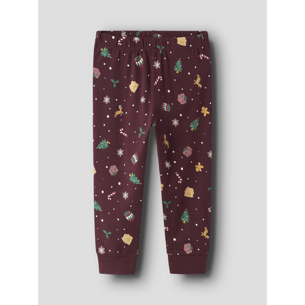 Køb Name It Jule Nattøj sæt Burgundy Xmas AOP