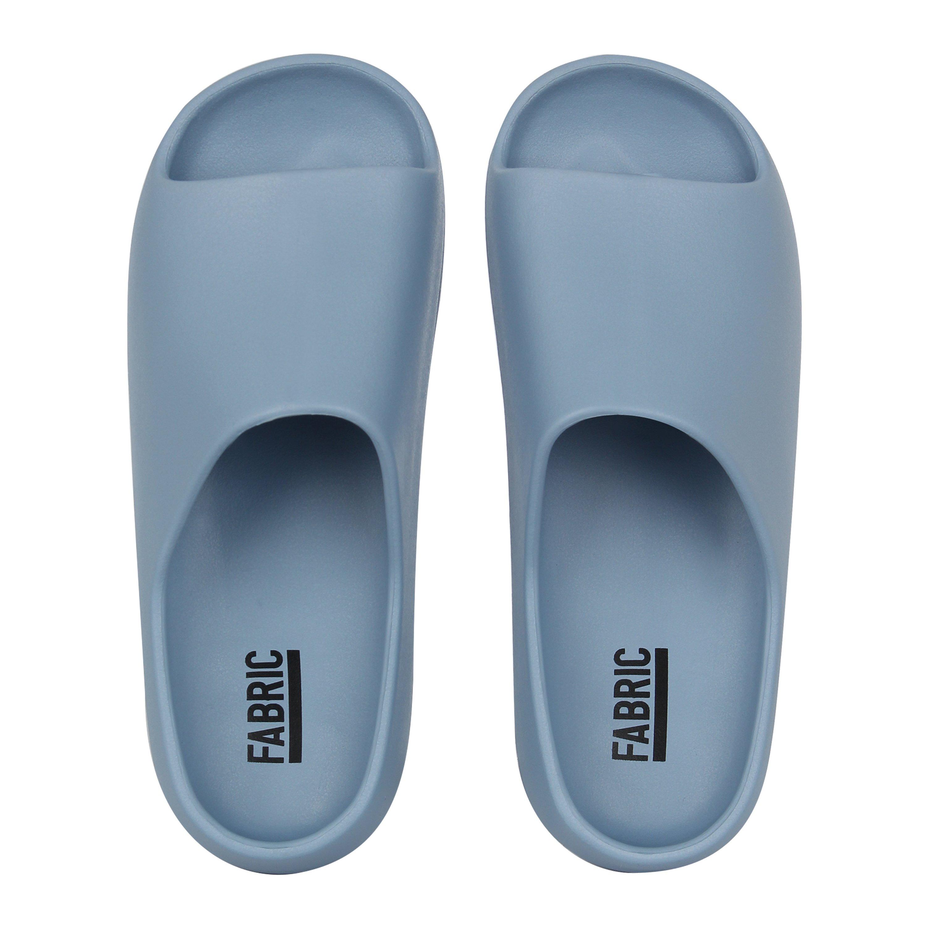 Fabric Platform Sliders Womens