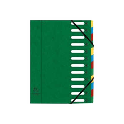 Exacompta Harmonika - Trieur à fenêtres 12 positions - vert