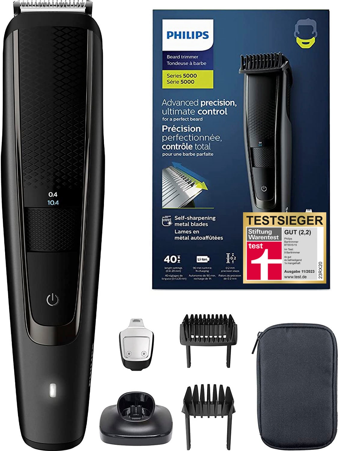 Philips Bartschneider »Series 5000 BT5515/15« 3 Aufsätze inkl. Ladestation