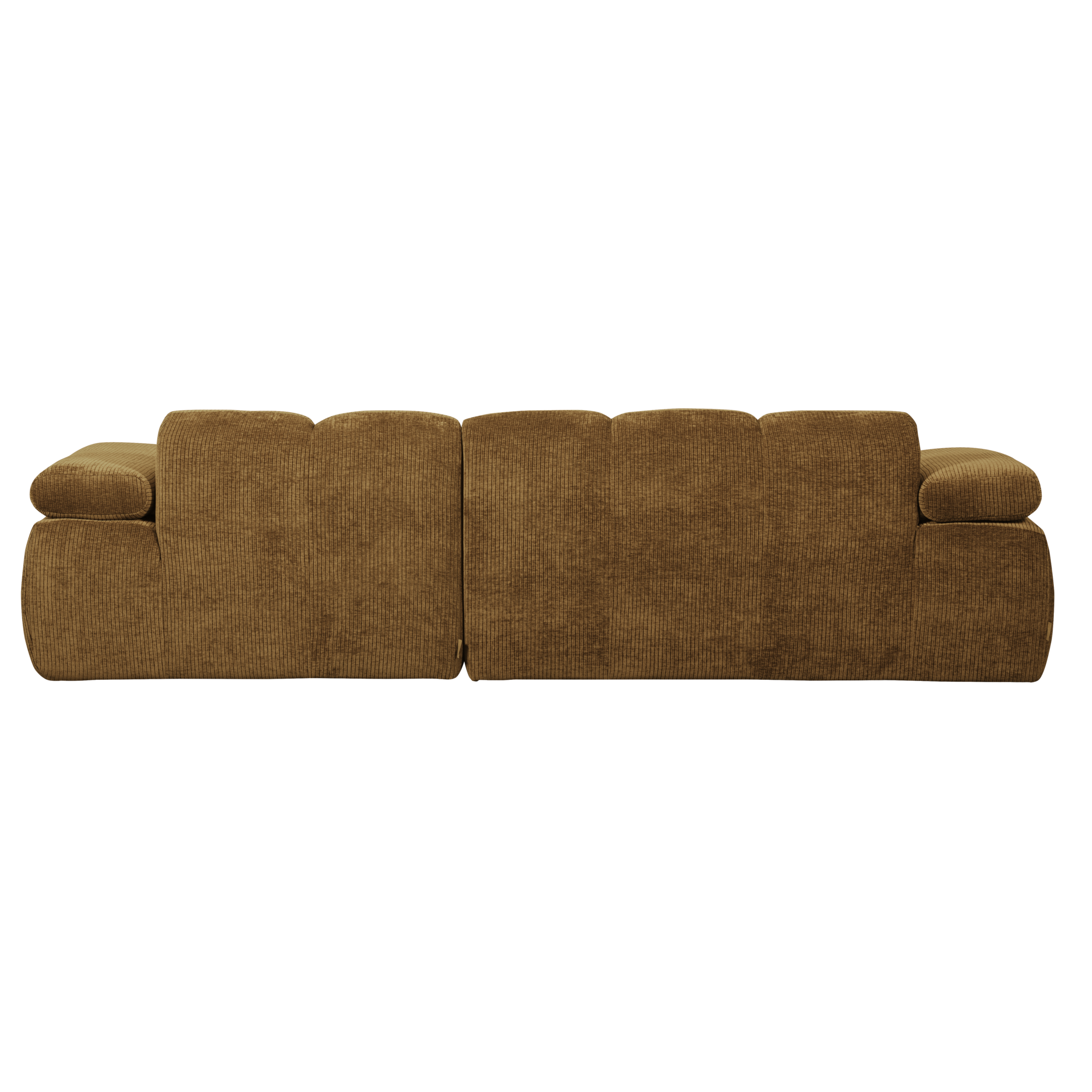 Chaise Longue Mojo Mojo Chaise Longue Rechts - Geweven Ribstof - Honinggeel