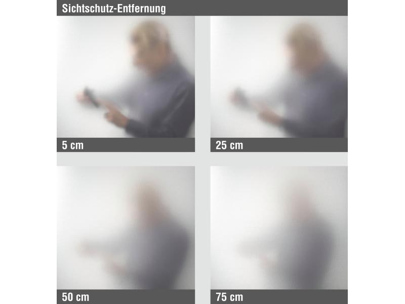 Gardinia Fensterfolie Milchglas 90 x 200 cm Statisch haftende Fensterfolie
