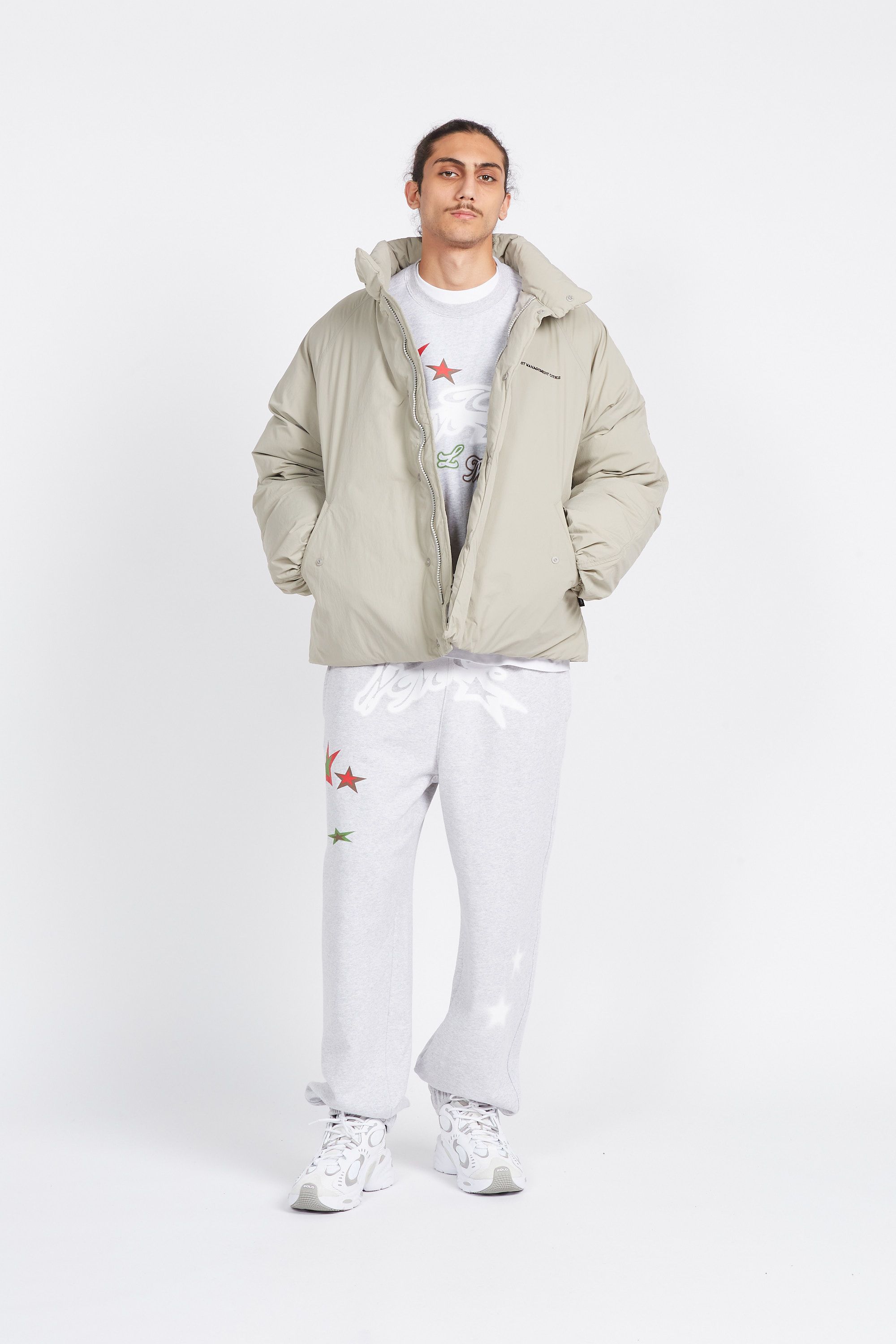 LOST MANAGEMENT CITIES Doudoune CROPPED MILITARY M-65 DOWN PARKA Noir