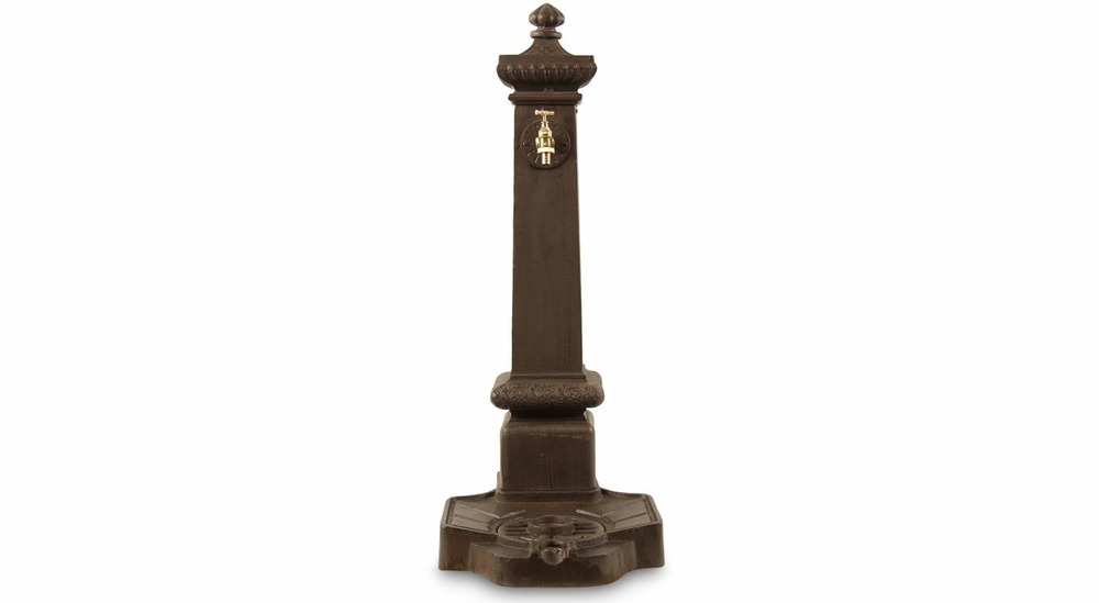 Fontaine de jardin aluminium marron 38x47x99cm
