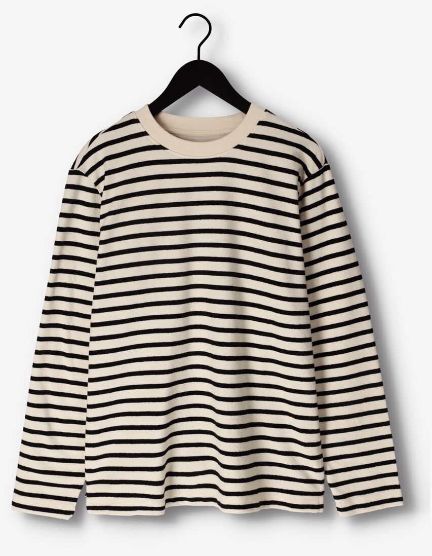 BUTCHER OF BLUE zwarte butcher of blue trui striped crew