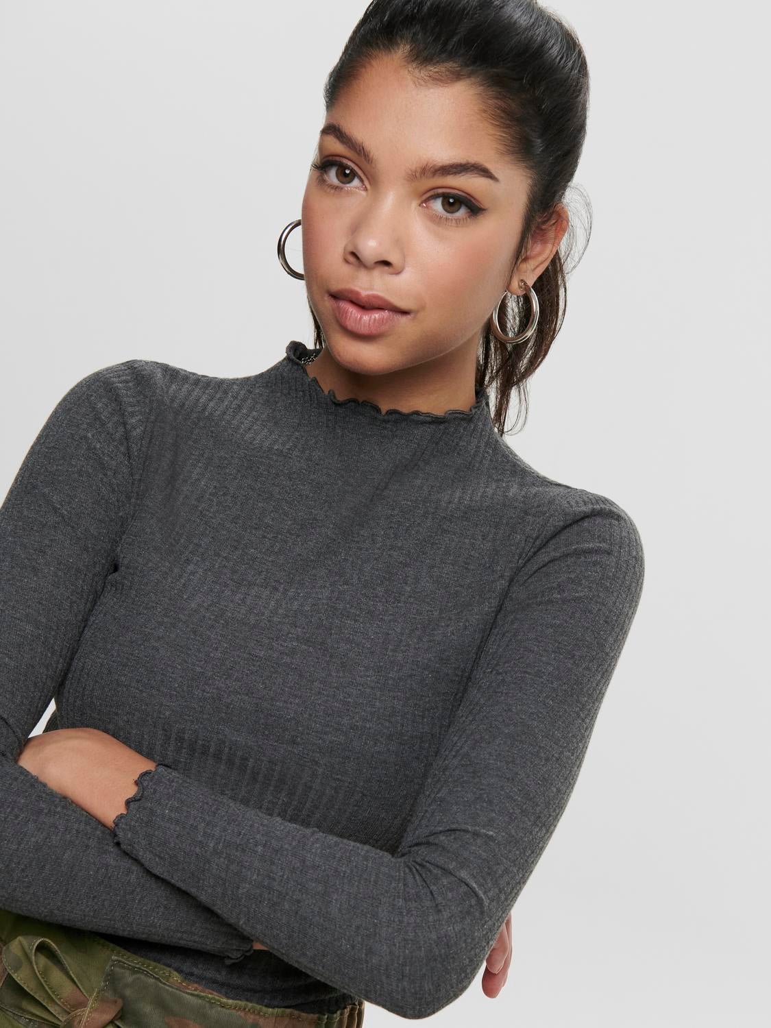 ONLEMMA Top Dark Grey Melange