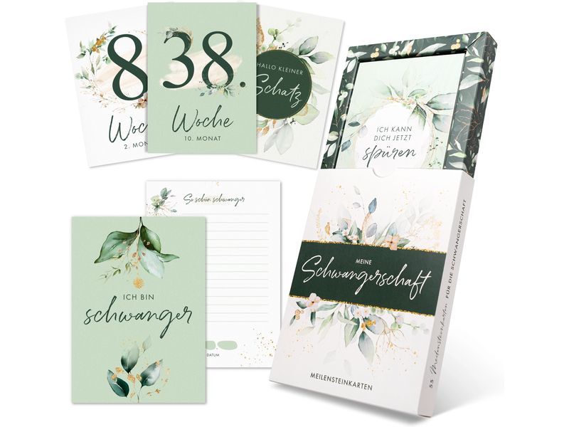 Eulentaler Meilensteinkarten Schwangerschaft Pflanzen Meilensteinkarten «Meine Schwangerschaft»
