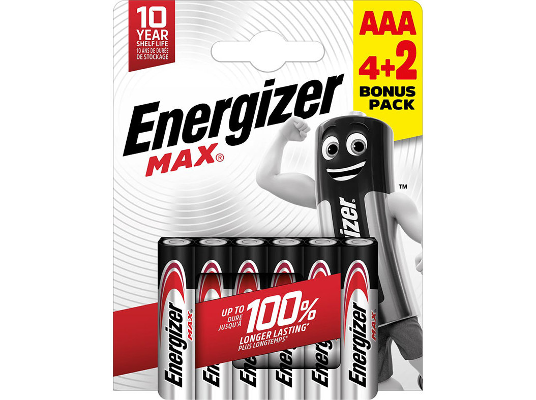 PILHA ALCALINA ENERGIZER MAX AAA FSB6 4 2 UNIDADES