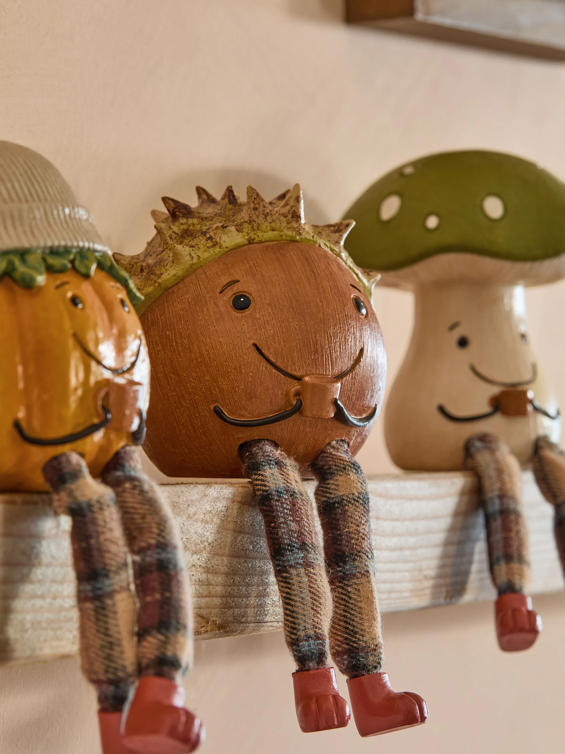 Set van 3 herfst Ornamenten met bungelende benen