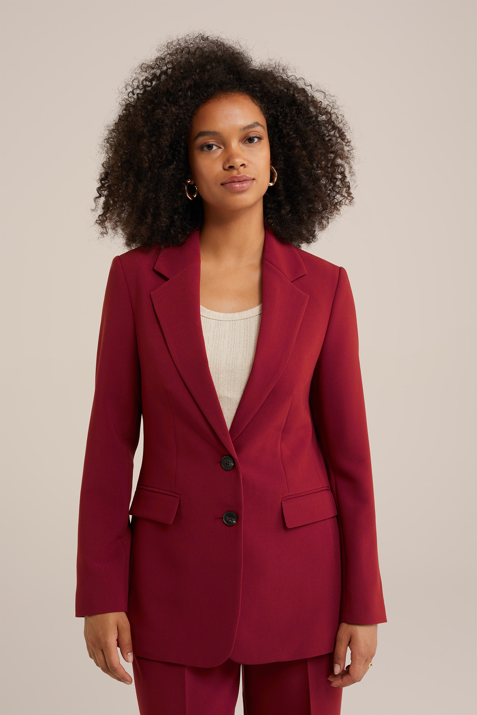 regular fit blazer WE Fashion Vuurrood