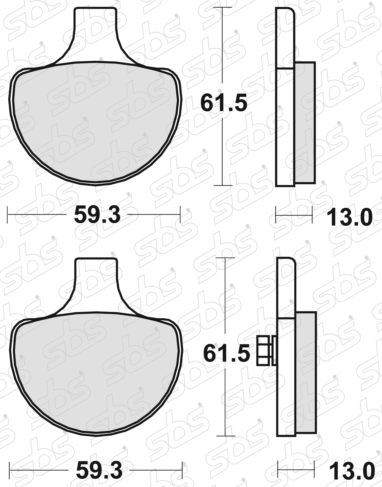 SBS - Plaquettes de frein 579 H.CT