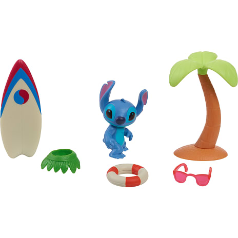 Disney Stitch figur 5 cm med tilbehør - flere varianter - assorteret