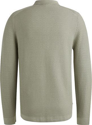 Cast Iron Long Sleeve Half Zip Poloshirt Structuur Lichtgroen CPS2502820-6169 kopen
