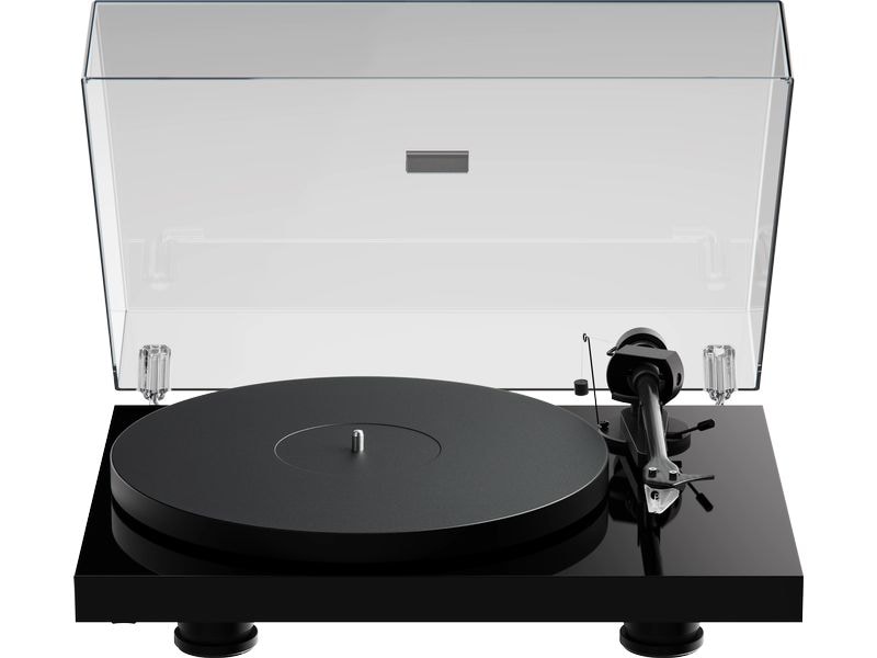 Pro-Ject Plattenspieler Debut EVO 2 Schwarz glanz Plattenspieler mit TPE gedämpftem Gegengewicht