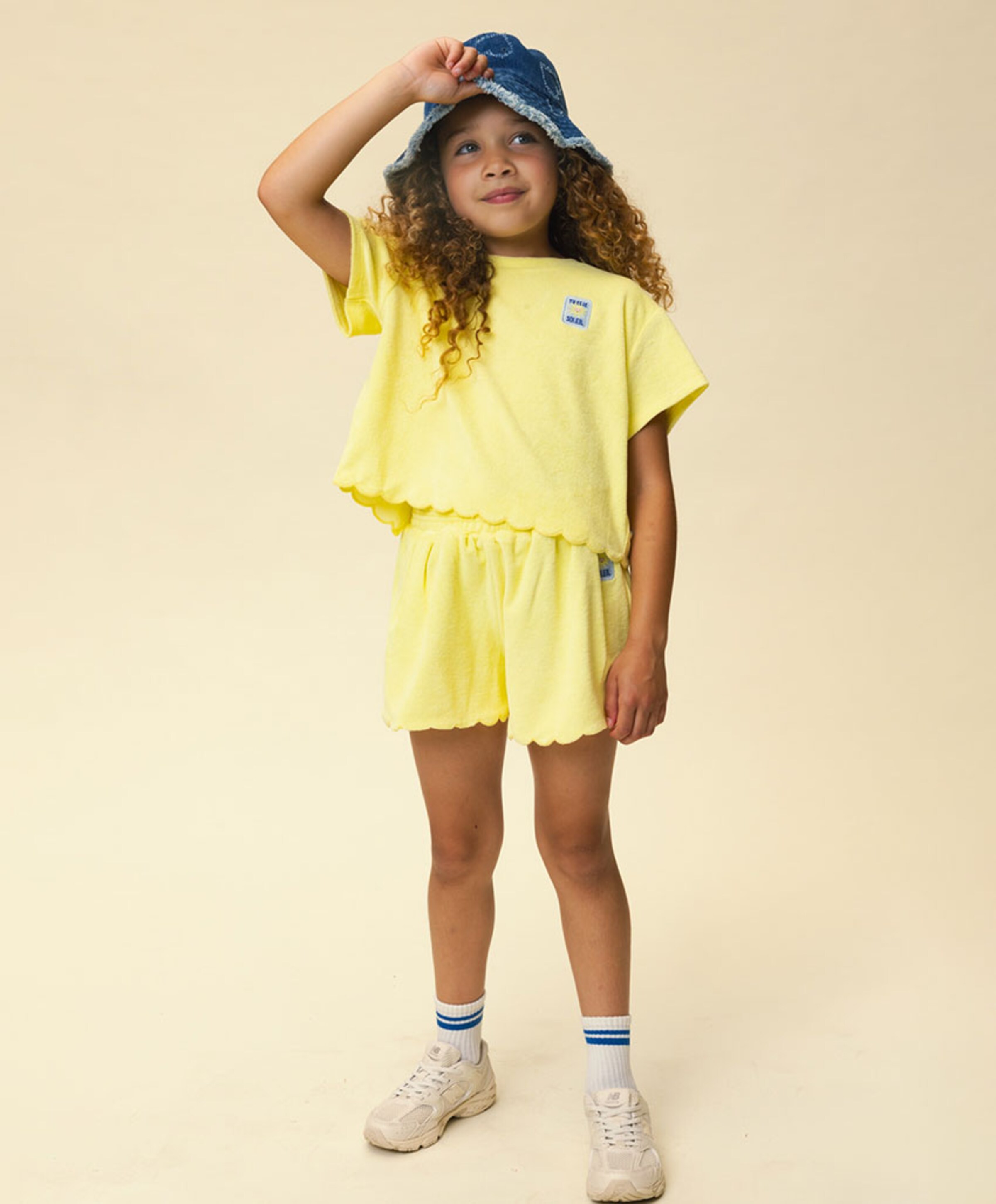 Looxs Little meisjes korte broek geel