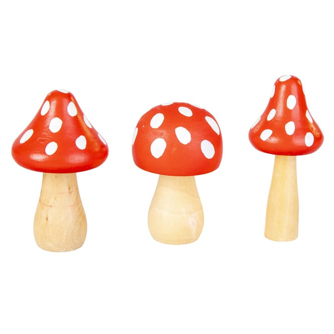 Pilze - aus Holz - 3 Stück