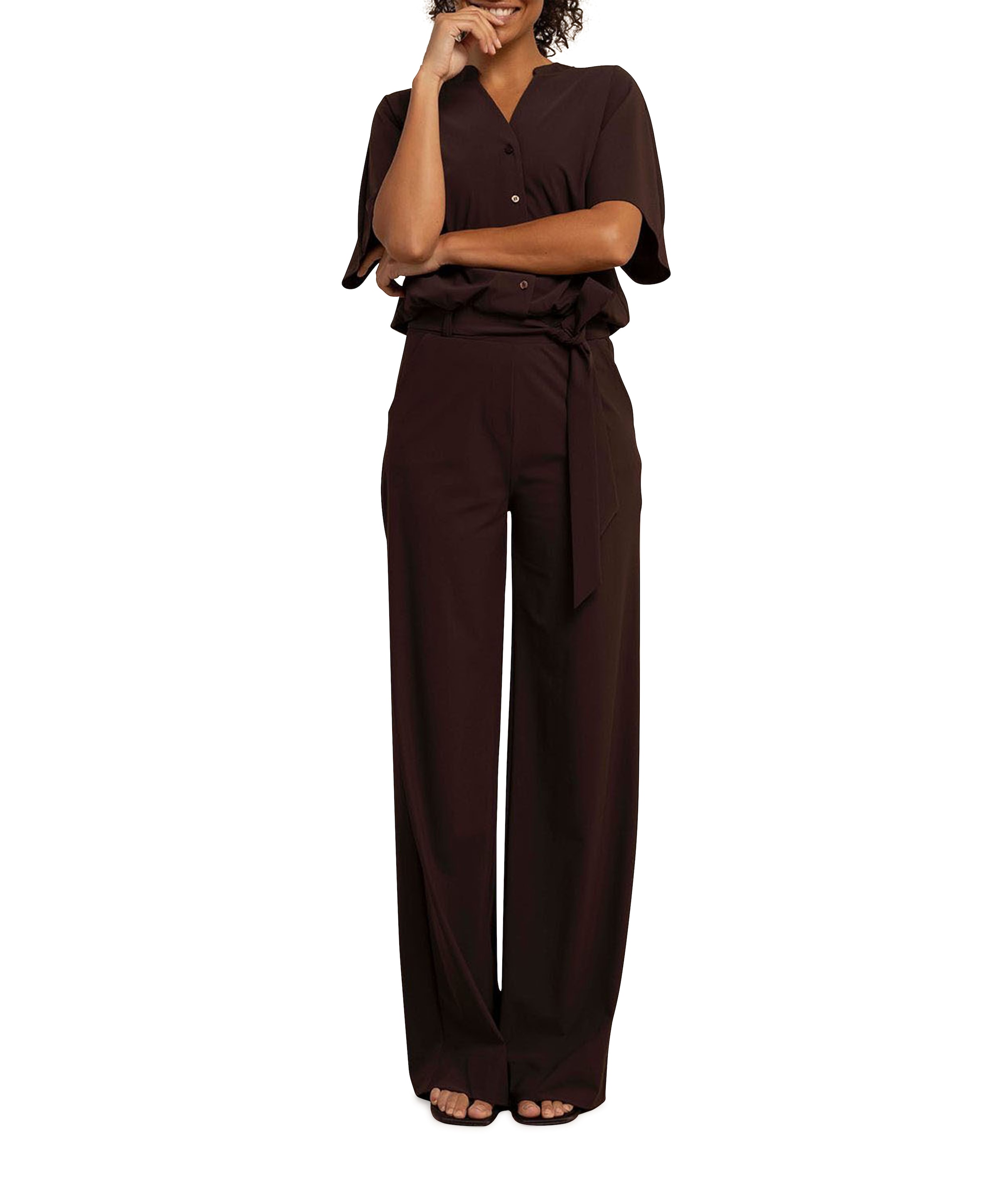 Studio Anneloes Maggie dames jumpsuit bruin